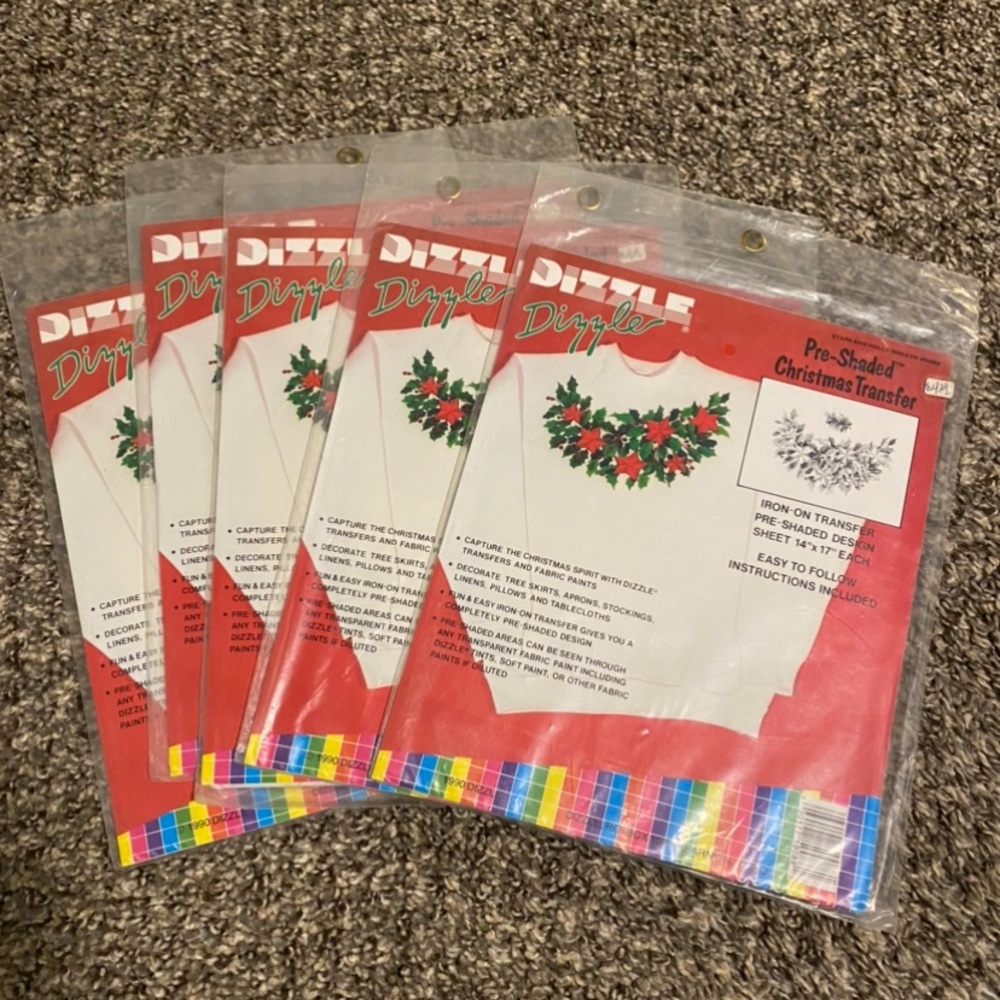 Bundle of 5 Christmas iron on transfers
